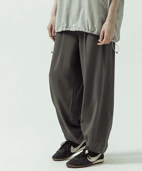 SLICK/スリック】Toro Stretch Two Tuck Balloon Pants/トロストレッチ