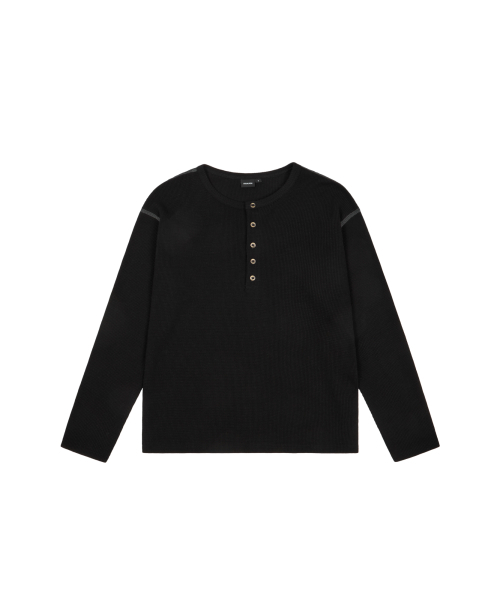 AAKAM（アーカム）の「Henry Neck Waffle Long Sleeve (Black)（Tシャツ/カットソー・レディース・その他・1/2）」の13枚目の写真