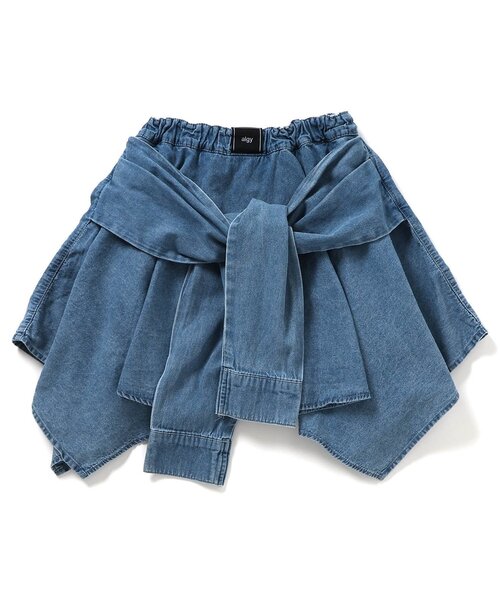 algy(アルジー)の「シャツ巻き風デニムキュロット(デニムパンツ・キッズ・ブラック/サックスブルー・150/160/130/140)」の10枚目の写真