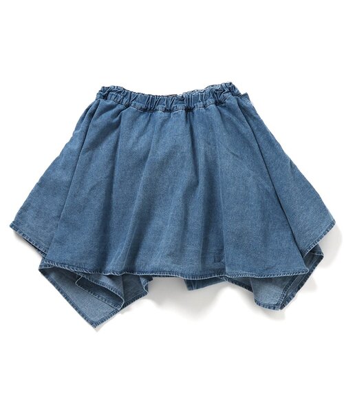 セール】シャツ巻き風デニムキュロット（デニムパンツ）｜algy