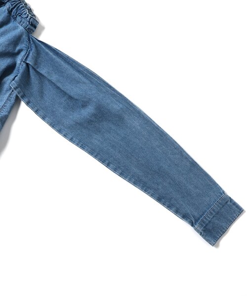 algy(アルジー)の「シャツ巻き風デニムキュロット(デニムパンツ・キッズ・ブラック/サックスブルー・150/160/130/140)」の4枚目の写真
