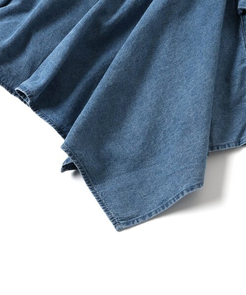 algy(アルジー)の「シャツ巻き風デニムキュロット(デニムパンツ・キッズ・ブラック/サックスブルー・150/160/130/140)」の5枚目の写真