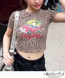 4GEEKs by SPIRALGIRL（フォーギークスバイスパイラルガール）の「【BETTY BOOP(TM)】マイクロミニＴシャツ（Tシャツ/カットソー）」