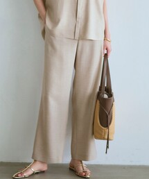 リネンライクグロッシー ワイドパンツ