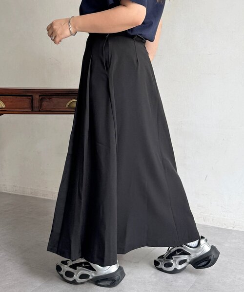 CPCM（シーピーシーエム）の「ベルト付きプリーツスカート（スカート・レディース・ブラック/ベージュ/グレー・FREE）」の5枚目の写真