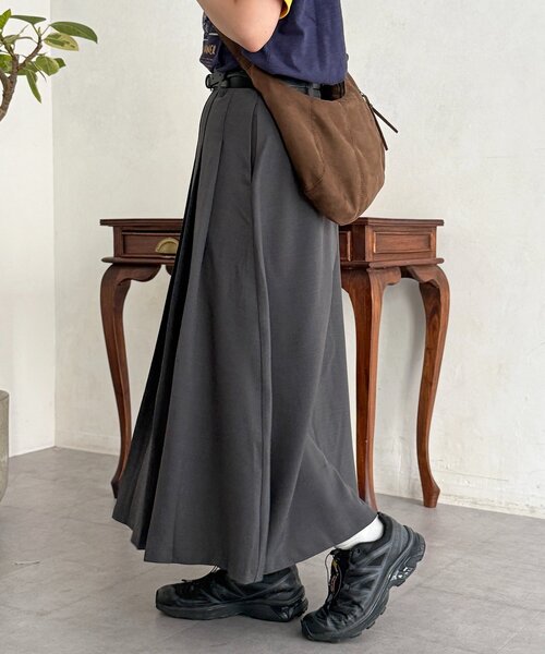 CPCM（シーピーシーエム）の「ベルト付きプリーツスカート（スカート・レディース・ブラック/ベージュ/グレー・FREE）」の10枚目の写真