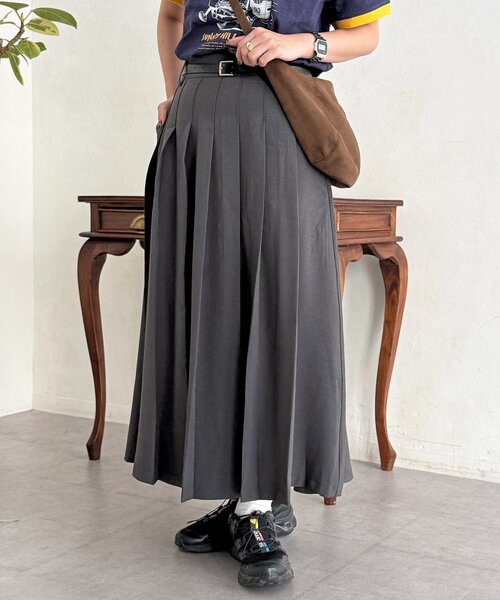 CPCM（シーピーシーエム）の「ベルト付きプリーツスカート（スカート・レディース・ブラック/ベージュ/グレー・FREE）」の13枚目の写真