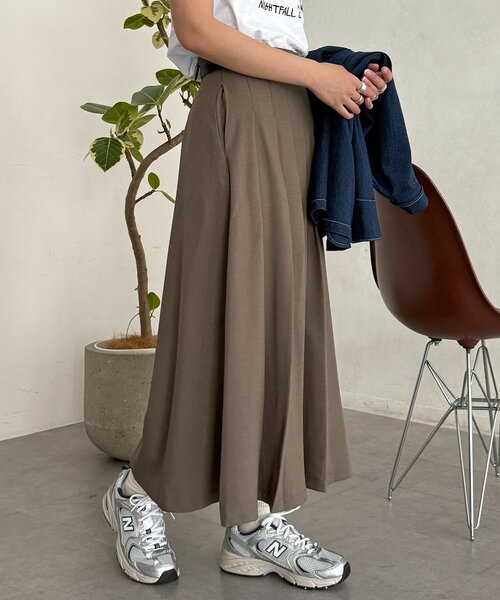 CPCM（シーピーシーエム）の「ベルト付きプリーツスカート（スカート・レディース・ブラック/ベージュ/グレー・FREE）」の20枚目の写真