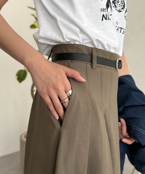CPCM（シーピーシーエム）の「ベルト付きプリーツスカート（スカート・レディース・ブラック/ベージュ/グレー・FREE）」の22枚目の写真