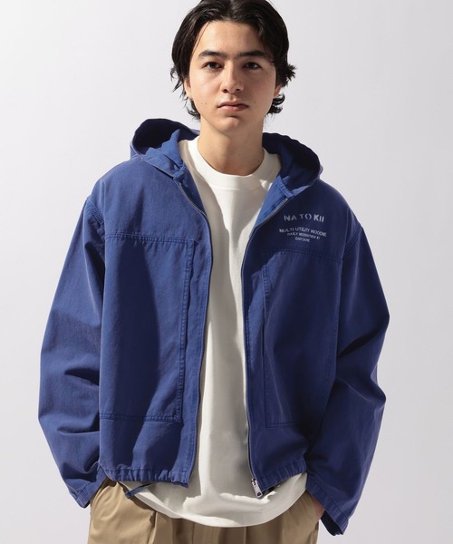 niko and...（ニコアンド）の「【NATOKii(ネイトゥーキー)】ワークジップパーカー（ブルゾン・メンズ・ブルー/オリーブ・LARGE/MEDIUM）」の2枚目の写真