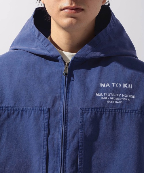 niko and...（ニコアンド）の「【NATOKii(ネイトゥーキー)】ワークジップパーカー（ブルゾン・メンズ・ブルー/オリーブ・LARGE/MEDIUM）」の13枚目の写真
