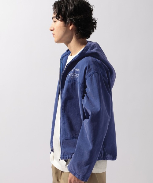 niko and...（ニコアンド）の「【NATOKii(ネイトゥーキー)】ワークジップパーカー（ブルゾン・メンズ・ブルー/オリーブ・LARGE/MEDIUM）」の8枚目の写真