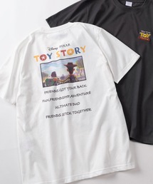 Disney（ディズニー）の「【71】【Disney/ディズニー】ミッキーマウス/ベイマックス/スティッチ/トイストーリー クイックドライ クルーネックTシャツ/バックプリント/ユニセックス/レディース/メンズ（S）（Tシャツ/カットソー）」