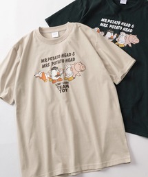 Disney（ディズニー）の「【71】【Disney/ディズニー】ミッキーマウス/ベイマックス/スティッチ/トイストーリー クイックドライ クルーネックTシャツ/バックプリント/ユニセックス/レディース/メンズ（S）（Tシャツ/カットソー）」