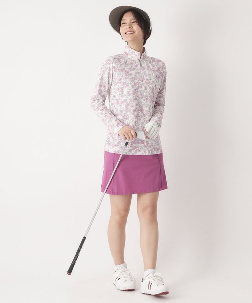 adabat(アダバット)の「吸水速乾/エコ UVクローバープリントハーフジッププルオーバー(Tシャツ/カットソー・レディース・ピンク系1/サックスブルー系/グレー系・42/40/38/36)」の21枚目の写真
