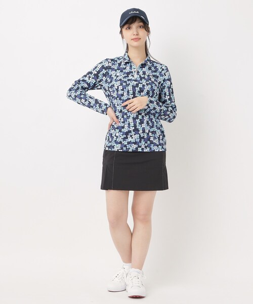 adabat(アダバット)の「吸水速乾/エコ UVクローバープリントハーフジッププルオーバー(Tシャツ/カットソー・レディース・ピンク系1/サックスブルー系/グレー系・42/40/38/36)」の18枚目の写真