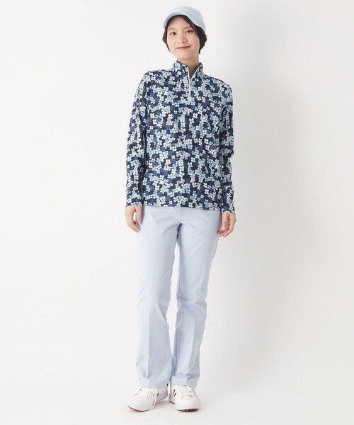 adabat(アダバット)の「吸水速乾/エコ UVクローバープリントハーフジッププルオーバー(Tシャツ/カットソー・レディース・ピンク系1/サックスブルー系/グレー系・42/40/38/36)」の15枚目の写真