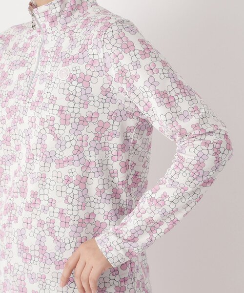 adabat(アダバット)の「吸水速乾/エコ UVクローバープリントハーフジッププルオーバー(Tシャツ/カットソー・レディース・ピンク系1/サックスブルー系/グレー系・42/40/38/36)」の8枚目の写真