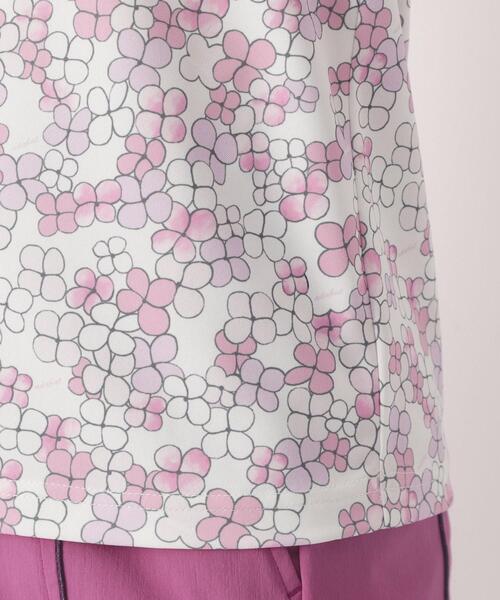 adabat(アダバット)の「吸水速乾/エコ UVクローバープリントハーフジッププルオーバー(Tシャツ/カットソー・レディース・ピンク系1/サックスブルー系/グレー系・42/40/38/36)」の7枚目の写真