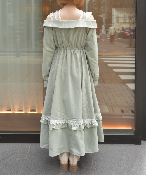 axes femme（アクシーズファム）の「オフショル風ワンピース（ワンピース・レディース・ネイビー/ミント/ブラック・FREE）」の6枚目の写真