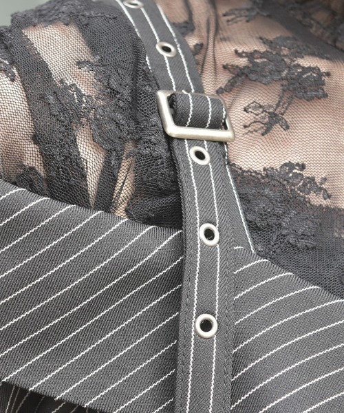 axes femme（アクシーズファム）の「オフショル風ワンピース（ワンピース・レディース・ネイビー/ミント/ブラック・FREE）」の9枚目の写真