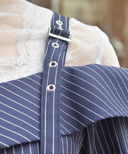 axes femme（アクシーズファム）の「オフショル風ワンピース（ワンピース・レディース・ネイビー/ミント/ブラック・FREE）」の11枚目の写真