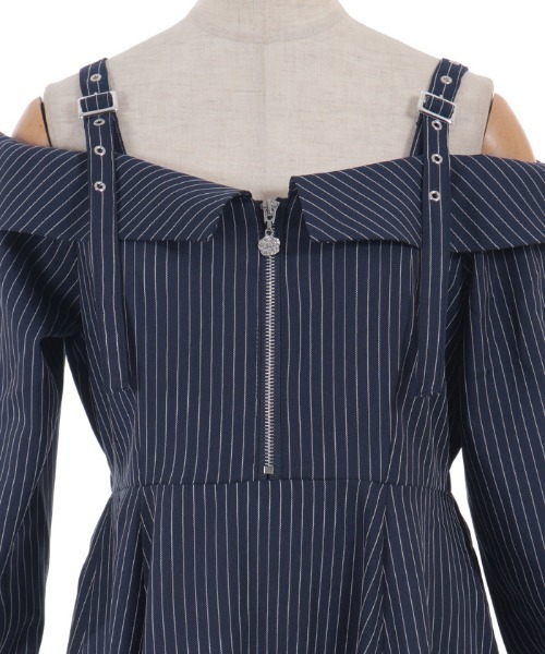 axes femme（アクシーズファム）の「オフショル風ワンピース（ワンピース・レディース・ネイビー/ミント/ブラック・FREE）」の19枚目の写真