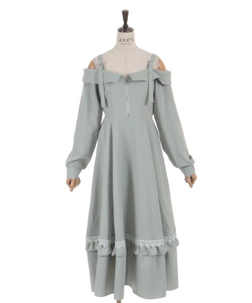 axes femme（アクシーズファム）の「オフショル風ワンピース（ワンピース・レディース・ネイビー/ミント/ブラック・FREE）」の22枚目の写真