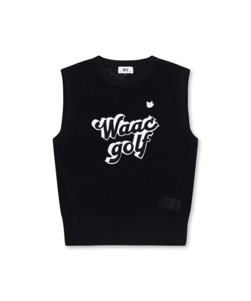 WAAC（ワック）の「WOMEN'Sメッシュニットベスト（ベスト・レディース・ホワイト/ブラック・SMALL/X-SMALL/MEDIUM）」の2枚目の写真
