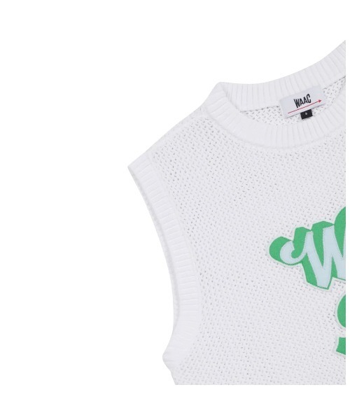 WAAC（ワック）の「WOMEN'Sメッシュニットベスト（ベスト・レディース・ホワイト/ブラック・SMALL/X-SMALL/MEDIUM）」の4枚目の写真