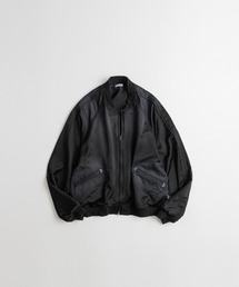 BEHEAVYER（ビヘイビアー）の「WASHED WOOL SOUVENIR JACKET black（MA-1）」
