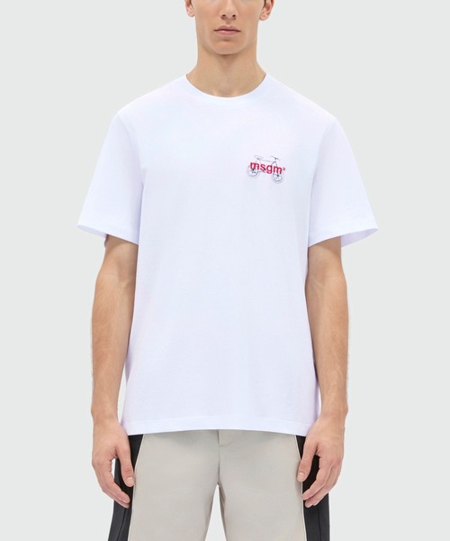 MSGM（エムエスジーエム）の「【NEW】MSGM BIKE LIFE 刺繍ロゴ Tシャツ（Tシャツ/カットソー・メンズ・ホワイト・L/XL/M/S）」の5枚目の写真