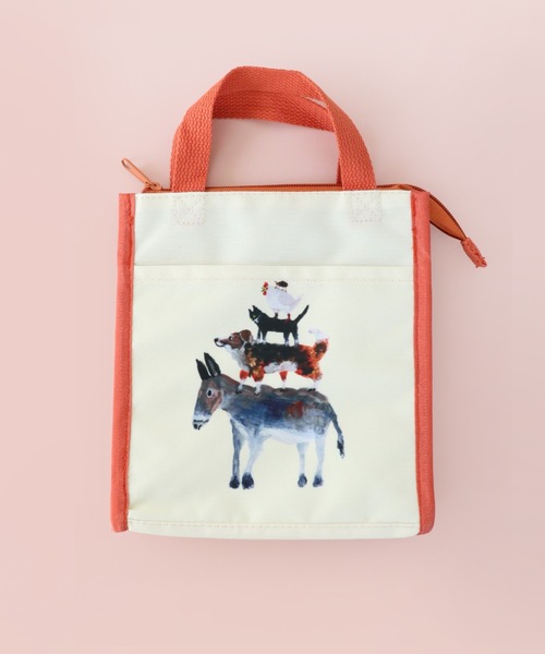 Creer（クレエ）の「〈Atelier KOTETSU/アトリエ コテツ〉ランチバッグ 保冷/保温バッグ（エコバッグ/サブバッグ・レディース・アイボリー/イエロー/グリーン/サーモンピンク/ブラック・ONE SIZE）」の6枚目の写真