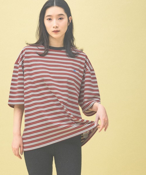 Kappa(カッパ)の「≪Kappa×and ST ウェルネスクラブ≫ボーダーTシャツ(Tシャツ/カットソー・レディース・オレンジ/イエロー/ブルー・LARGE/MEDIUM/SMALL)」の3枚目の写真