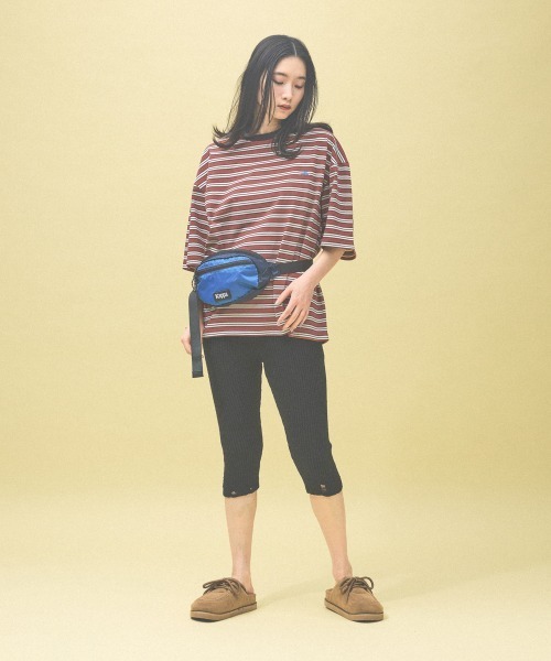 Kappa(カッパ)の「≪Kappa×and ST ウェルネスクラブ≫ボーダーTシャツ(Tシャツ/カットソー・レディース・オレンジ/イエロー/ブルー・LARGE/MEDIUM/SMALL)」の5枚目の写真