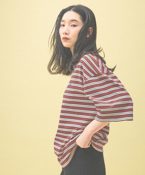 Kappa(カッパ)の「≪Kappa×and ST ウェルネスクラブ≫ボーダーTシャツ(Tシャツ/カットソー・レディース・オレンジ/イエロー/ブルー・LARGE/MEDIUM/SMALL)」の8枚目の写真