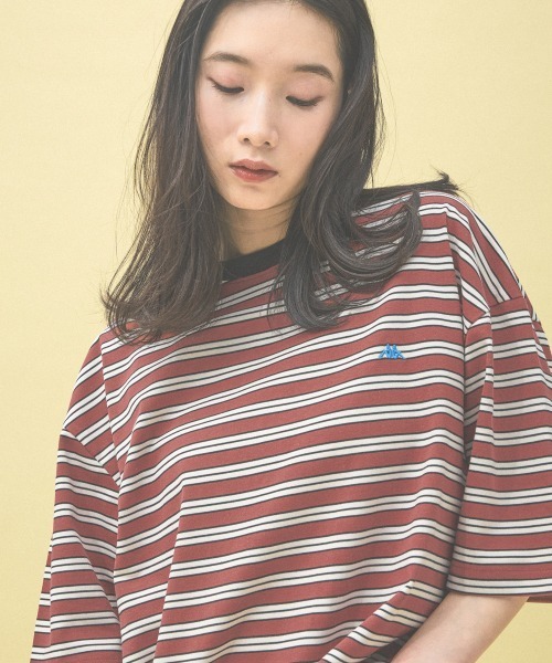Kappa(カッパ)の「≪Kappa×and ST ウェルネスクラブ≫ボーダーTシャツ(Tシャツ/カットソー・レディース・オレンジ/イエロー/ブルー・LARGE/MEDIUM/SMALL)」の9枚目の写真