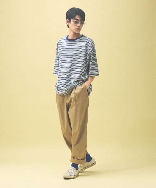 Kappa(カッパ)の「≪Kappa×and ST ウェルネスクラブ≫ボーダーTシャツ(Tシャツ/カットソー・レディース・オレンジ/イエロー/ブルー・LARGE/MEDIUM/SMALL)」の13枚目の写真