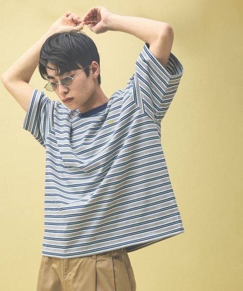 Kappa(カッパ)の「≪Kappa×and ST ウェルネスクラブ≫ボーダーTシャツ(Tシャツ/カットソー・レディース・オレンジ/イエロー/ブルー・LARGE/MEDIUM/SMALL)」の14枚目の写真