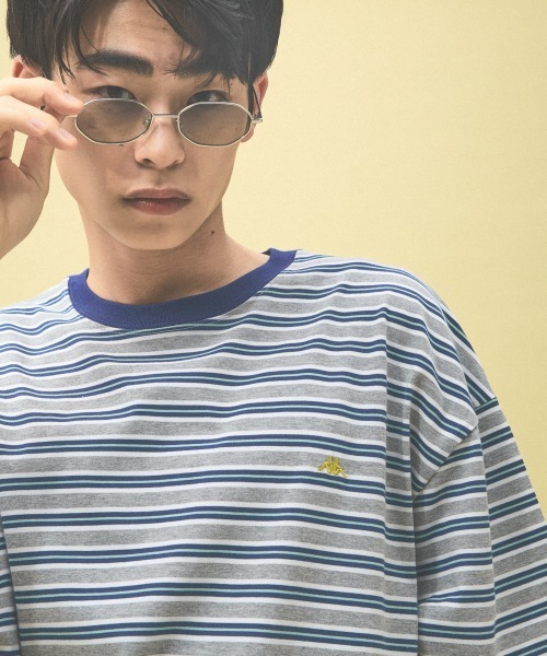 Kappa(カッパ)の「≪Kappa×and ST ウェルネスクラブ≫ボーダーTシャツ(Tシャツ/カットソー・レディース・オレンジ/イエロー/ブルー・LARGE/MEDIUM/SMALL)」の15枚目の写真