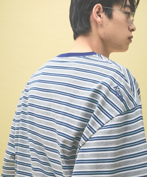 Kappa(カッパ)の「≪Kappa×and ST ウェルネスクラブ≫ボーダーTシャツ(Tシャツ/カットソー・レディース・オレンジ/イエロー/ブルー・LARGE/MEDIUM/SMALL)」の16枚目の写真