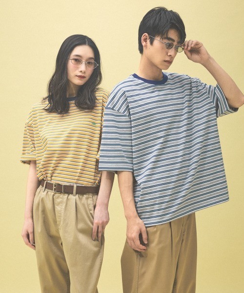 Kappa(カッパ)の「≪Kappa×and ST ウェルネスクラブ≫ボーダーTシャツ(Tシャツ/カットソー・レディース・オレンジ/イエロー/ブルー・LARGE/MEDIUM/SMALL)」の19枚目の写真