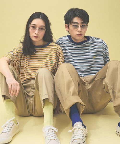 Kappa(カッパ)の「≪Kappa×and ST ウェルネスクラブ≫ボーダーTシャツ(Tシャツ/カットソー・レディース・オレンジ/イエロー/ブルー・LARGE/MEDIUM/SMALL)」の21枚目の写真