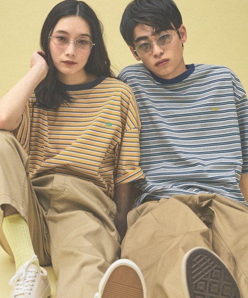 Kappa(カッパ)の「≪Kappa×and ST ウェルネスクラブ≫ボーダーTシャツ(Tシャツ/カットソー・レディース・オレンジ/イエロー/ブルー・LARGE/MEDIUM/SMALL)」の22枚目の写真