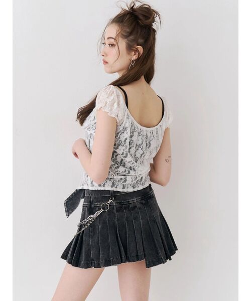 EVRIS(エヴリス)の「ワイドベルトチェーンミニスカート(スカート・レディース・ピンク/ベージュ/ブラック・SMALL/MEDIUM)」の6枚目の写真