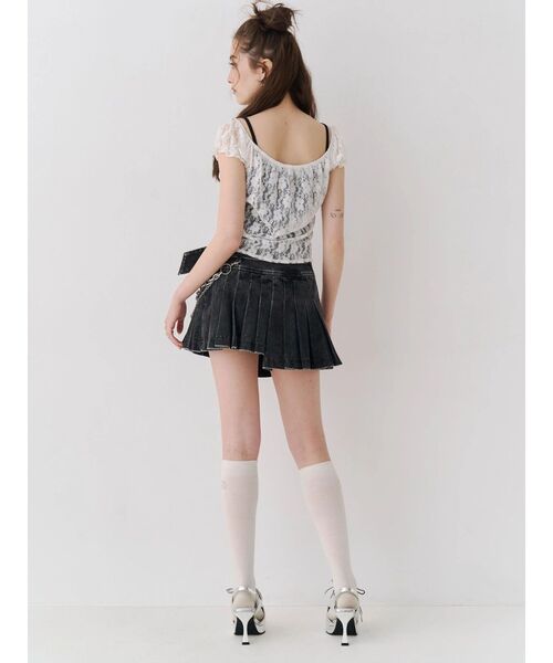 EVRIS(エヴリス)の「ワイドベルトチェーンミニスカート(スカート・レディース・ピンク/ベージュ/ブラック・SMALL/MEDIUM)」の7枚目の写真