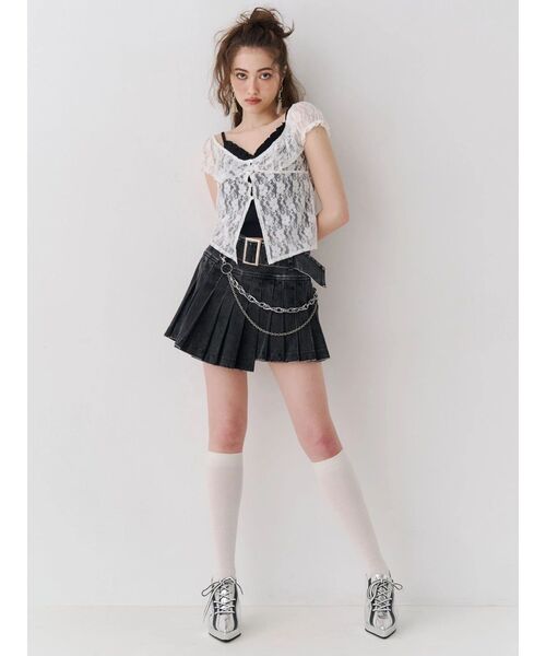 EVRIS(エヴリス)の「ワイドベルトチェーンミニスカート(スカート・レディース・ピンク/ベージュ/ブラック・SMALL/MEDIUM)」の10枚目の写真
