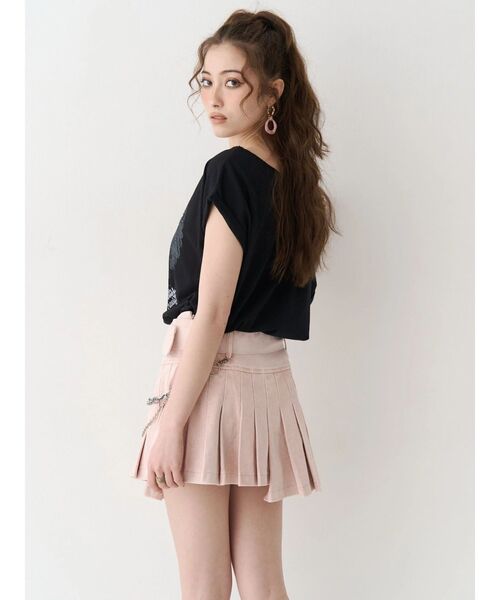 EVRIS(エヴリス)の「ワイドベルトチェーンミニスカート(スカート・レディース・ピンク/ベージュ/ブラック・SMALL/MEDIUM)」の13枚目の写真