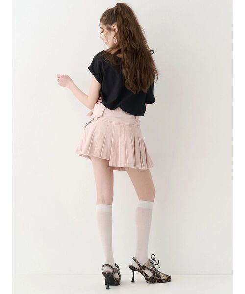 EVRIS(エヴリス)の「ワイドベルトチェーンミニスカート(スカート・レディース・ピンク/ベージュ/ブラック・SMALL/MEDIUM)」の18枚目の写真