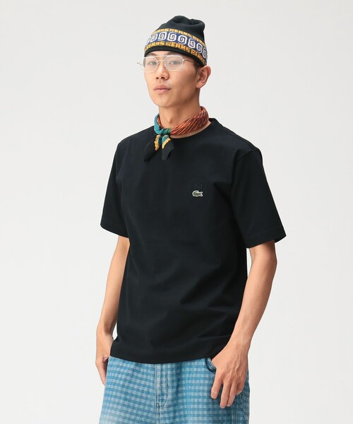 LACOSTE(ラコステ)の「【別注】LACOSTE / バッジ Tシャツ(Tシャツ/カットソー・メンズ・ブラック/ピンク/ホワイト/ネイビー・5/4/3/2/1)」の3枚目の写真